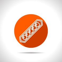 Vector peas orange icon with flat shadow N2