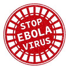 Red stamp with Ebola concept text on white background N5