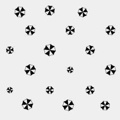 Geometric simple monochrome minimalistic vector holiday pattern umbrellas N2