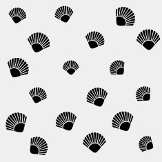 Geometric simple monochrome minimalistic vector holiday pattern shell N6