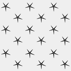 Geometric simple monochrome minimalistic vector holiday pattern starfish N6