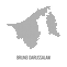 Brunei Darussalam dotted map vector N2