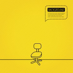 Office chair icon Business armchair sign N3
