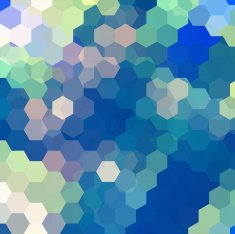 abstract background consisting of blue green hexagons
