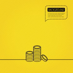 Coins icon Cash money sign N8
