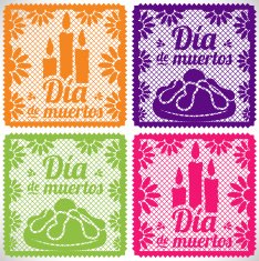 Day Of The Dead - Cut Out Paper Set N2