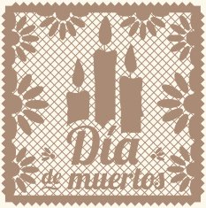 Day Of The Dead - Cut Out Paper Vintage N3