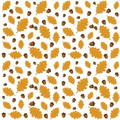 Seamless pattern with acorns and oak leaves N2