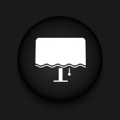 Vector modern night lamp black circle icon