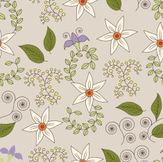 Seamless colorful background with abstract floral pattern