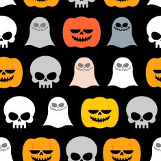 Seamless pattern for Halloween Background of the symbols