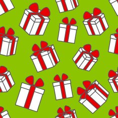 Seamless pattern with gift boxes N11
