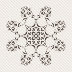 Filigree Flower Henna Pattern N19