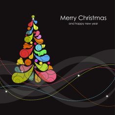 Beautiful vector Christmas card N2