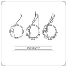 Icons Fantasy Bow Lineart