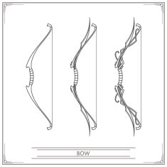 Fantasy Bow Lineart