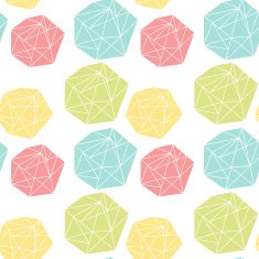 Seamless repeat pattern with polygonal shapes