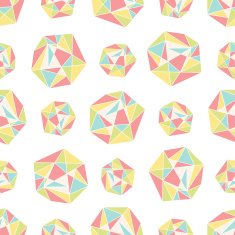Seamless repeat pattern with polygonal shapes N3