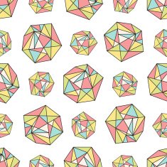 Seamless repeat pattern with polygonal shapes N4