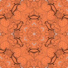 Circle lace organic ornament