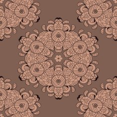 Circle lace organic ornament N2