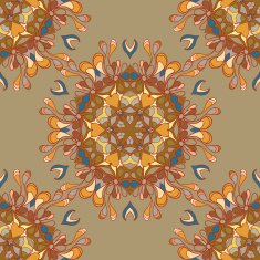Circle lace organic ornament N3