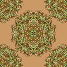 Circle lace organic ornament N4