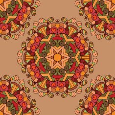 Circle lace organic ornament N5