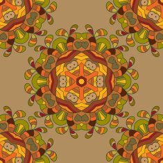 Circle lace organic ornament N6