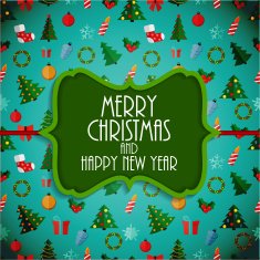 Abstract Christmas and New Year Background Vector Illustration N20