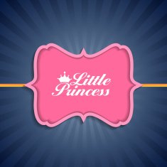 Princess Background with Crown Vector Illustration