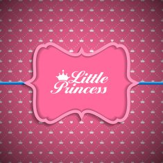 Princess Background with Crown Vector Illustration N2