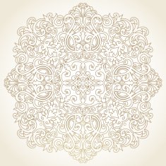Vector baroque ornament in Victorian style N19