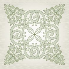 Vector baroque ornament in Victorian style N23