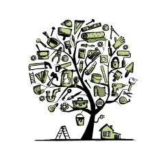 House repair concept tree for your design