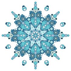 Vector blue mandala
