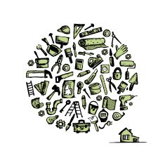 Repair home background sketch for your design N3