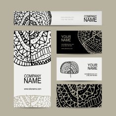 Business cards collection ethnic ornament for your design N3