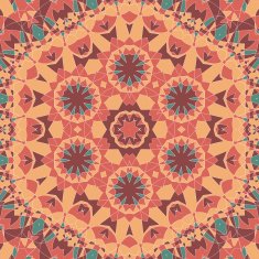 Seamless oriental square pattern
