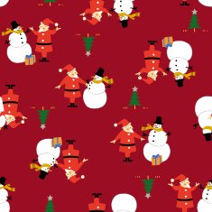 Santa cross snowman pattern N7