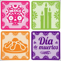 D&iacute;a de Muertos - Set Papel Picado