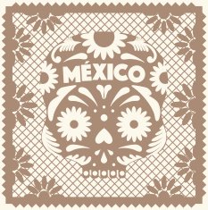 Mexican Skull - Vintage Cut Out Paper