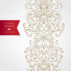 Vector seamless border in Victorian style N31