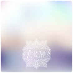Guaranteed lettering on abstract blurry background