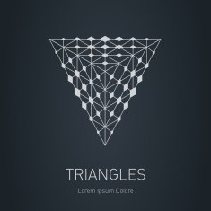 Vector logotype template Grid structure The lowpoly mesh N2