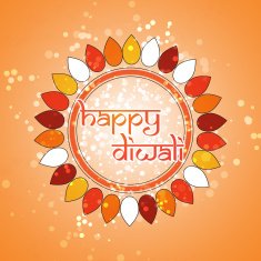 Happy Diwali Card - Vector Background Illustration
