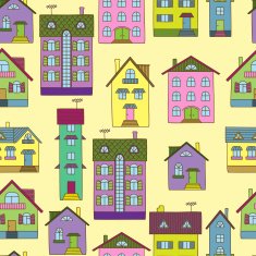 Background with colorful houses N3