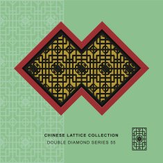 Chinese window tracery double diamond frame 55 geometry pattern
