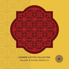 Chinese window tracery square round frame 53 cross polygon