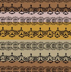 Vector seamless black and brown ethnic pattern N2